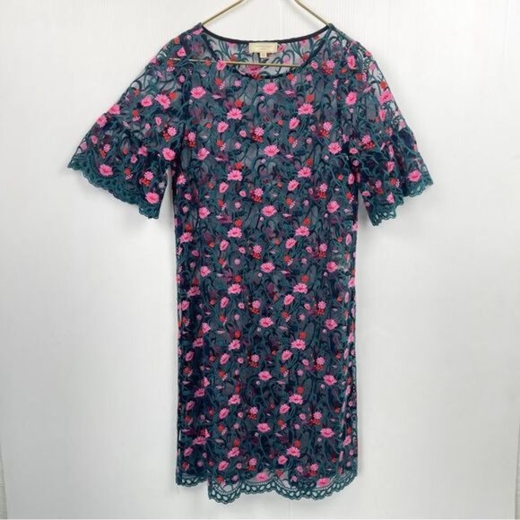 Moulinette Soeurs embroidwered Mesh Knee-Length Dresses Small - Picture 3 of 7